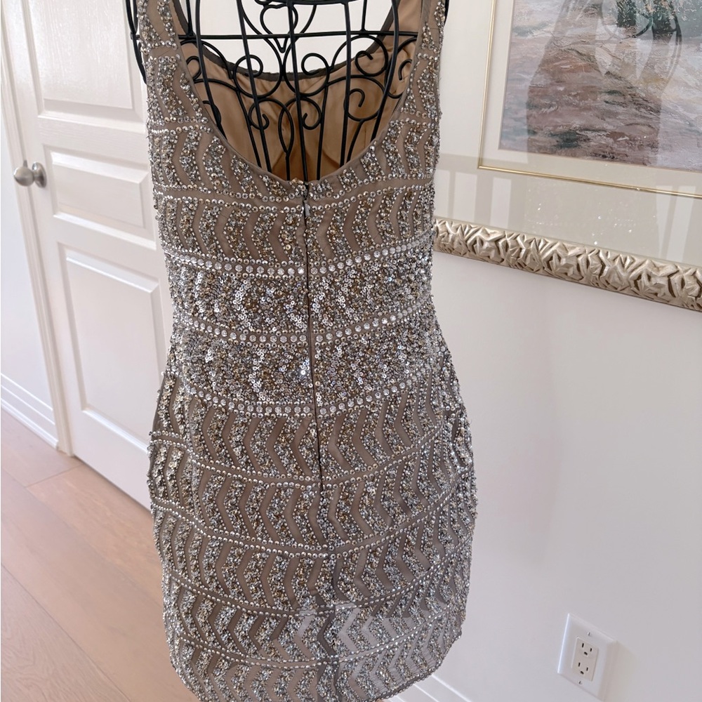 Scala Silver Beaded Wedding Dress
